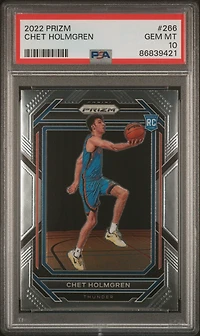2022 Panini Prizm 266 Chet Holmgren PSA 10