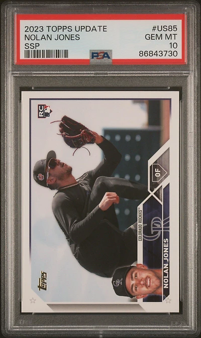 2023 Topps Update Us85 Nolan Jones Ssp PSA 10