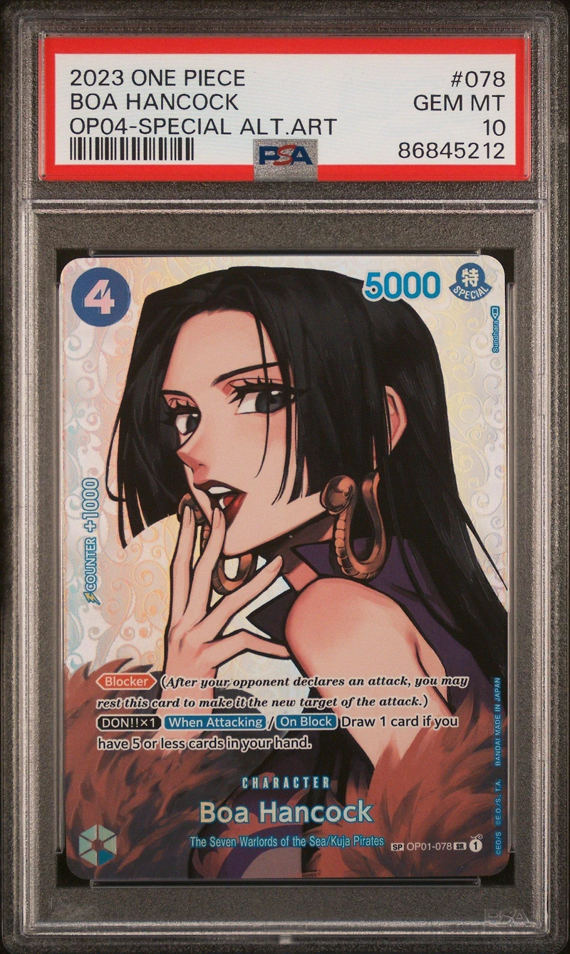 2023 One Piece Op04-kingdoms Of Intrigue 078 Boa Hancock Special Alternate Art PSA 10