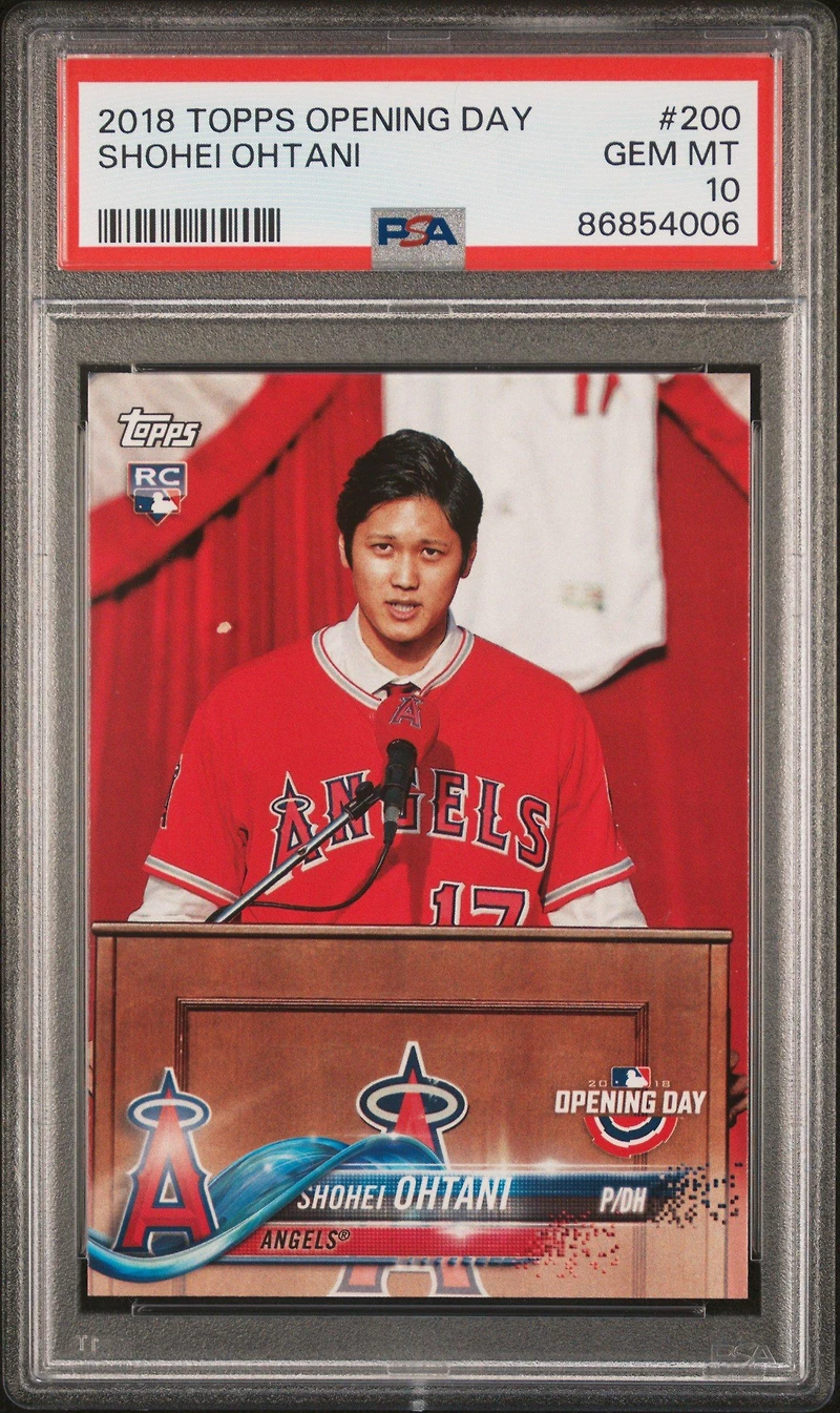 2018 Topps Opening Day 200 Shohei Ohtani PSA