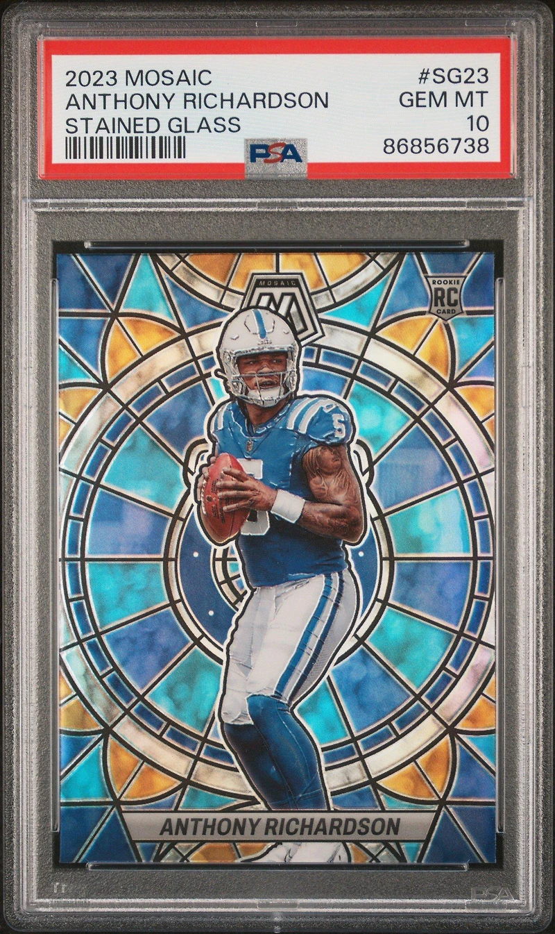2023 Panini Mosaic Stained Glass Sg23 Anthony Richardson PSA 10