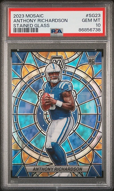 2023 Panini Mosaic Stained Glass Sg23 Anthony Richardson PSA 10