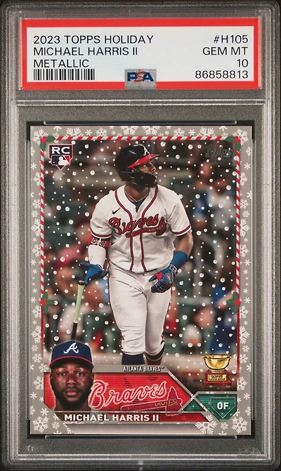 2023 Topps Holiday H105 Michael Harris Ii Metallic PSA 10