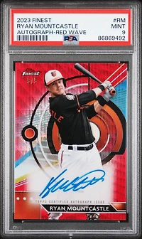 2023 Topps Finest Finest Autographs Rm Ryan Mountcastle Red Wave PSA 9