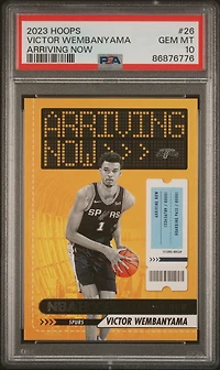 2023 Panini Nba Hoops Arriving Now 26 Victor Wembanyama PSA