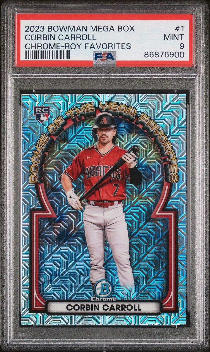 2023 Bowman Mega Box Chrome Roy Favorites 1 Corbin Carroll PSA