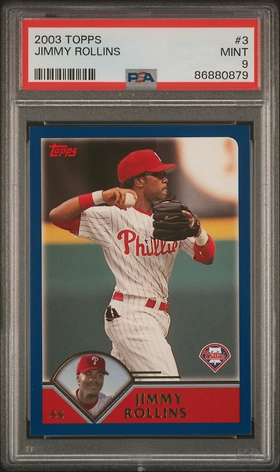 2003 Topps 3 Jimmy Rollins PSA 9