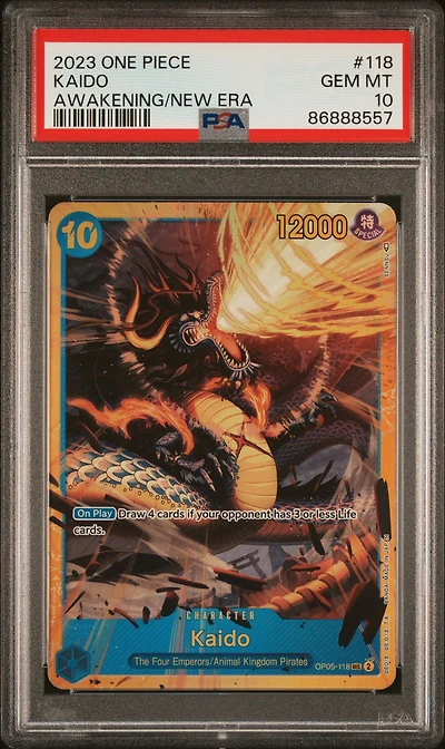 2023 One Piece Awakening Of The New Era 118 Kaido PSA 10