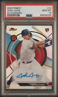 2023 Topps Finest Finest Autographs Jj Josh Jung PSA 10