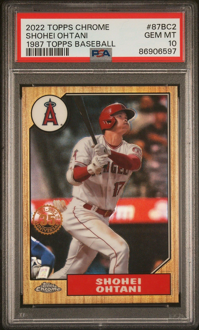 2022 Topps Chrome 1987 Topps Baseball 87bc2 Shohei Ohtani PSA 10