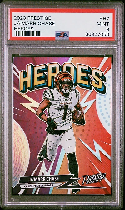 2023 Panini Prestige Heroes H7 Ja'marr Chase PSA 9