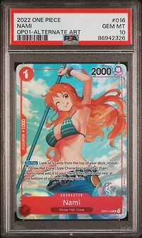2022 One Piece Romance Dawn 016 Nami Alternate Art PSA 10