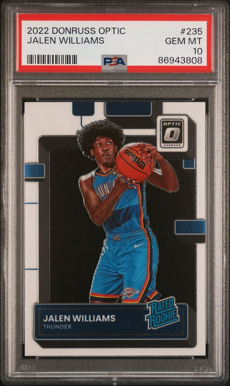 2022 Panini Donruss Optic 235 Jalen Williams PSA 10