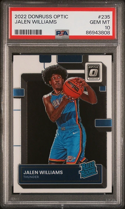 2022 Panini Donruss Optic 235 Jalen Williams PSA 10