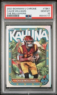 2023 Bowman University Chrome The Big Kahuna Tbk1 Caleb Williams PSA 10