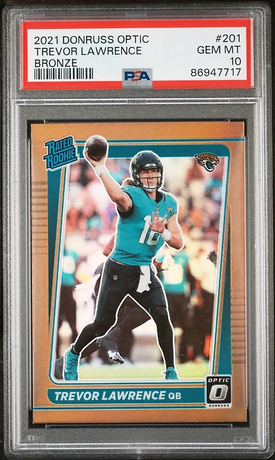 2021 Panini Donruss Optic 201 Trevor Lawrence Bronze PSA 10