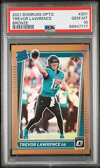 2021 Panini Donruss Optic 201 Trevor Lawrence Bronze PSA 10