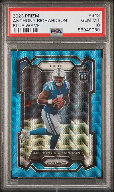 2023 Panini Prizm 343 Anthony Richardson Wave PSA