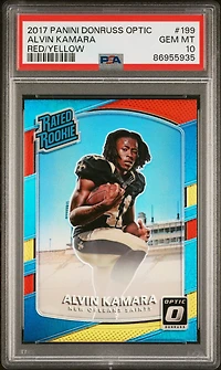 2017 Panini Donruss Optic 199 Alvin Kamara PSA 10