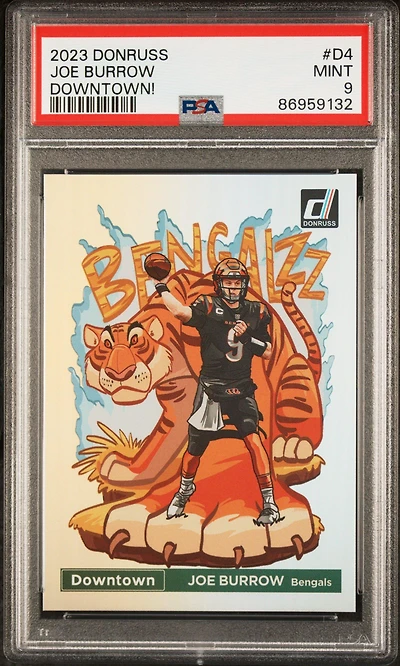 2023 Panini Donruss Downtown! D4 Joe Burrow PSA 9