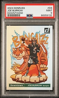 2023 Panini Donruss Downtown! D4 Joe Burrow PSA 9