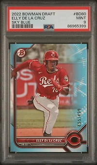 2022 Bowman Draft Bd80 Elly De La Cruz Sky Blue PSA 9