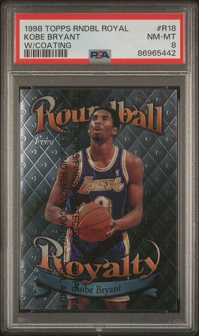 1998 Topps Roundball Royalty R18 Kobe Bryant W/coating PSA 8