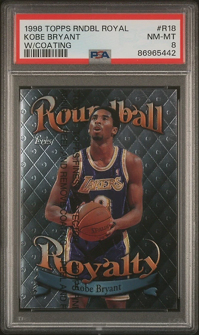 1998 Topps Roundball Royalty R18 Kobe Bryant W/coating PSA 8