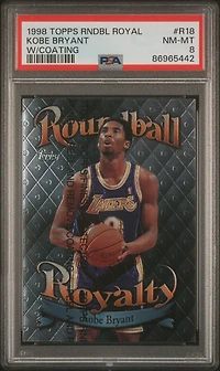 1998 Topps Roundball Royalty R18 Kobe Bryant W/coating PSA 8