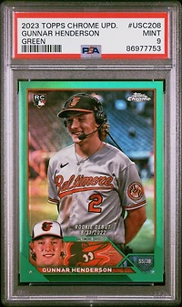 2023 Topps Chrome Update Usc208 Gunnar Henderson Refractor PSA