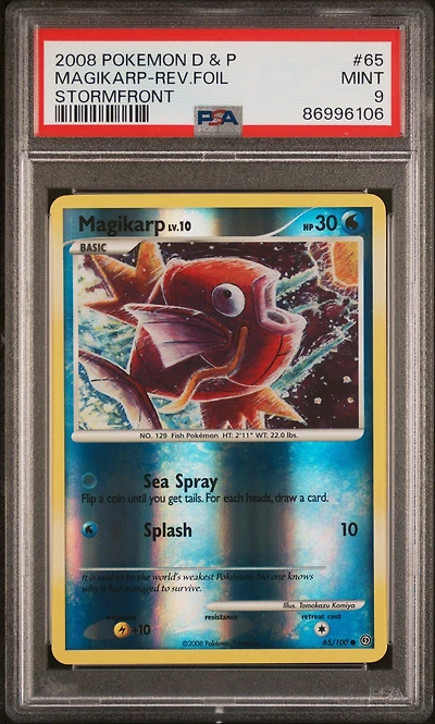 2008 Pokemon Diamond & Pearl Stormfront 65 Magikarp-reverse Foil PSA 9
