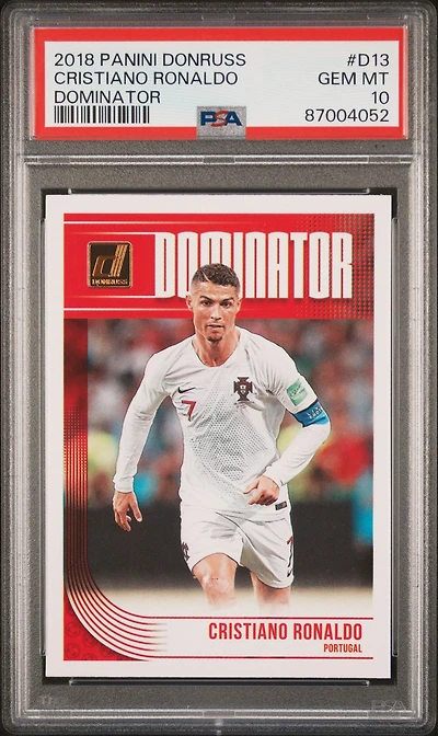 2018 Panini Donruss Dominator D13 Cristiano Ronaldo PSA 10