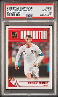 2018 Panini Donruss Dominator D13 Cristiano Ronaldo PSA 10