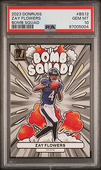 2023 Panini Donruss Bomb Squad Bs12 Zay Flowers PSA 10