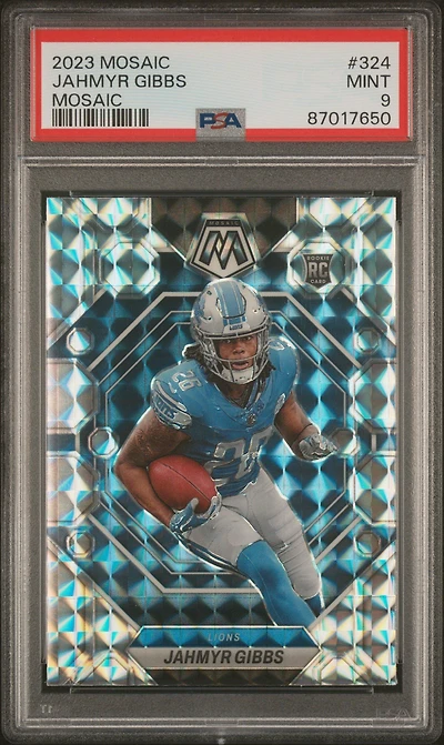 2023 Panini Mosaic 324 Jahmyr Gibbs Mosaic PSA