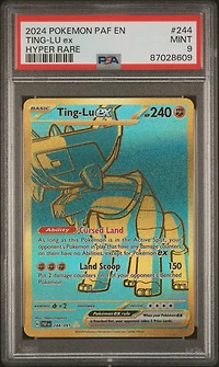 2024 Pokemon Paf En-paldean Fates 244 Ting-lu Ex Hyper Rare PSA 9
