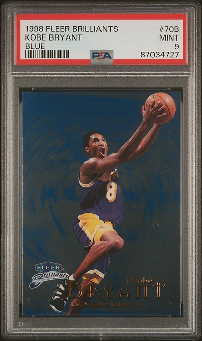 1998 Fleer Brilliants 70b Kobe Bryant Blue PSA 9