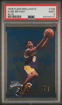 1998 Fleer Brilliants 70b Kobe Bryant Blue PSA 9