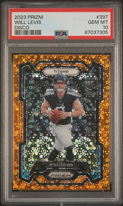 2023 Panini Prizm 397 Will Levis Disco Prizm PSA 10