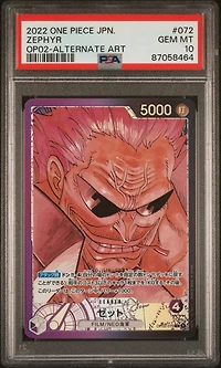 2022 One Piece Japanese Paramount War 072 Zephyr Alternate Art PSA 10