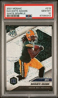 2021 Panini Mosaic 219 Davante Adams White Sparkle PSA 10
