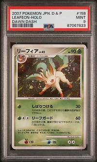 2007 Pokemon Japanese Diamond & Pearl Dawn Dash 158 Leafeon-holo PSA 9
