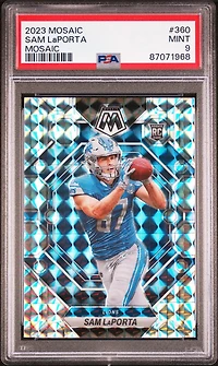 2023 Panini Mosaic 360 Sam Laporta PSA 9