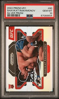 2022 Panini Prizm Ufc 80 Shavkat Rakhmonov Silver Prizm PSA 10