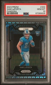 2023 Panini Prizm 332 Sam Laporta Pandora PSA 10