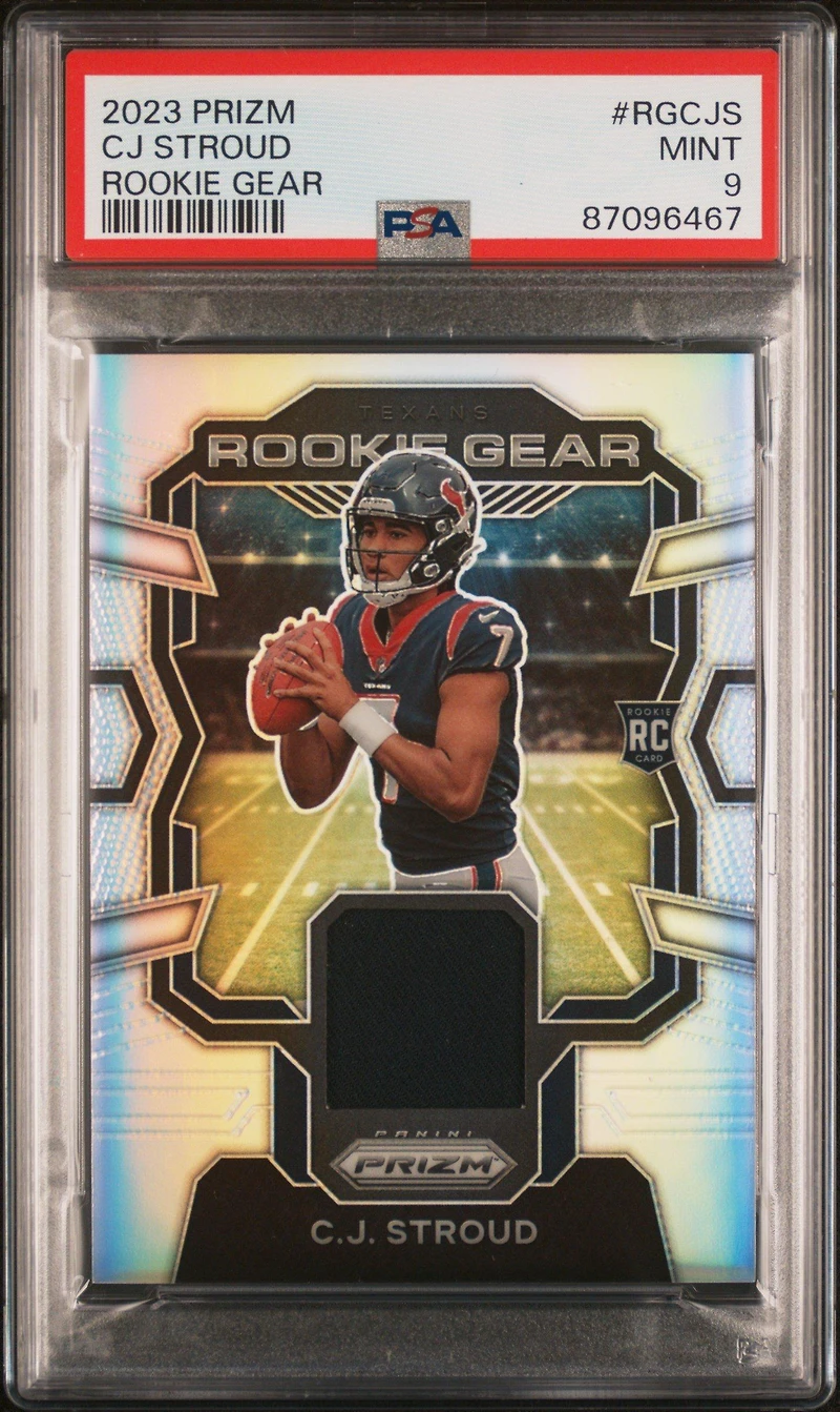 2023 Panini Prizm Rookie Gear Rgcjs Cj Stroud PSA
