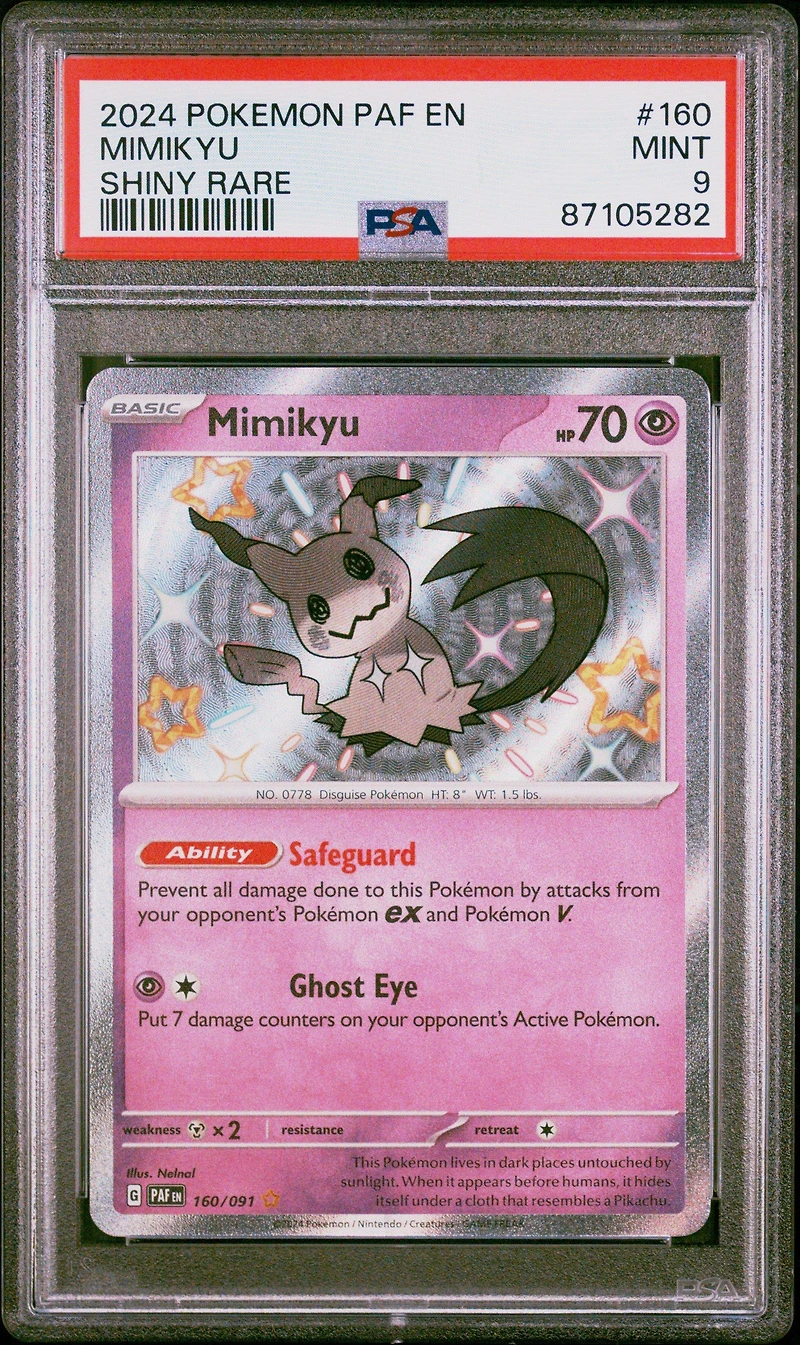 2024 Pokemon Paf En-paldean Fates 160 Mimikyu Shiny Rare PSA
