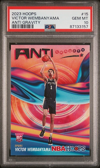 2023 Panini Nba Hoops Anti Gravity 15 Victor Wembanyama PSA 10