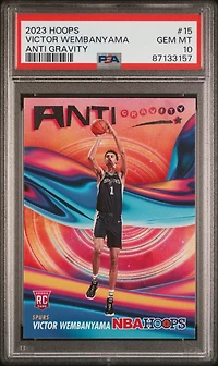 2023 Panini Nba Hoops Anti Gravity 15 Victor Wembanyama PSA 10