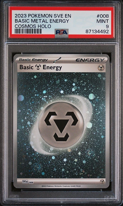 2023 Pokemon Sve En-basic Energies 008 Basic Metal Energy Cosmos Holo PSA 9